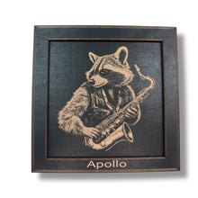 Load image into Gallery viewer, Framed Art - PERSONALIZED - CUSTOM - Raccoon Sax
