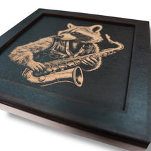 Load image into Gallery viewer, Framed Art - CUSTOM - Raccoon Sax