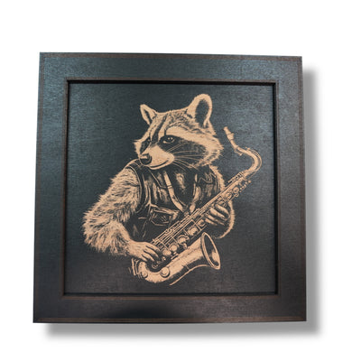 Framed Art - CUSTOM - Raccoon Sax
