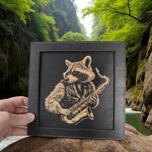Load image into Gallery viewer, Framed Art - CUSTOM - Raccoon Sax
