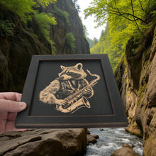 Load image into Gallery viewer, Framed Art - CUSTOM - Raccoon Sax