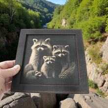 Load image into Gallery viewer, Framed Art - CUSTOM - Raccoon Family