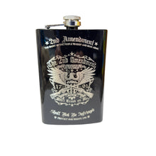 Load image into Gallery viewer, 8oz BLACK 2nd Amendment Flask