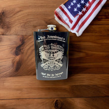 Load image into Gallery viewer, 8oz BLACK 2nd Amendment Flask