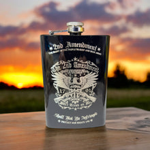 Load image into Gallery viewer, 8oz BLACK 2nd Amendment Flask