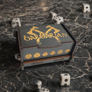 Dice Box - Black - Barbarian - 6x4x3