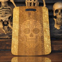 Load image into Gallery viewer, Sugar Skull Cutting Board 14''x9.5''x.5'' Bamboo
