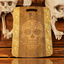 Load image into Gallery viewer, Sugar Skull Cutting Board 14''x9.5''x.5'' Bamboo