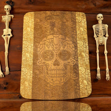 Load image into Gallery viewer, Sugar Skull Cutting Board 14''x9.5''x.5'' Bamboo