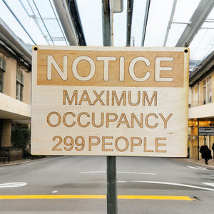 Custom Maximum Occupancy Sign 7X10