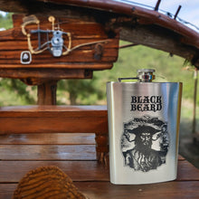 Load image into Gallery viewer, 8oz Stainless Steel Black Beard Flask