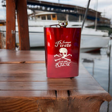 Load image into Gallery viewer, 8oz RED Instant Pirate Just Add Rum Flask