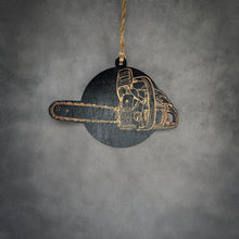 Load image into Gallery viewer, Ornament - Black - Chainsaw Logger Ornament