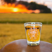 Load image into Gallery viewer, 2oz Lion Portrait Shot glass