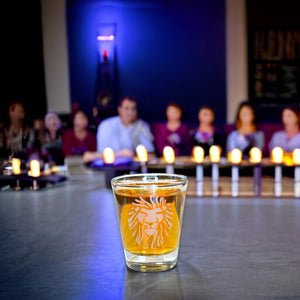 2oz Lion Portrait Shot glass