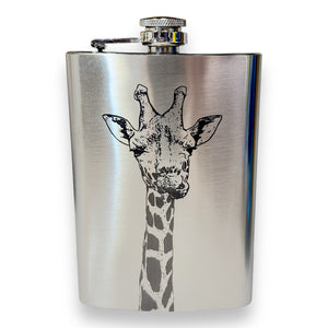 8oz Giraffe Stainless Steel Flask