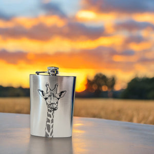 8oz Giraffe Stainless Steel Flask