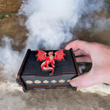 Load image into Gallery viewer, Dice Box - Black - The Red Dragon - 6x4x3