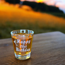 Load image into Gallery viewer, 2oz Happy 21st birthday shot glass