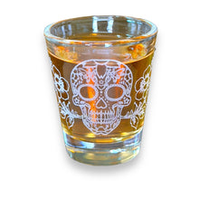 Load image into Gallery viewer, 2oz Sugar Skull Shot glass