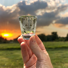 Load image into Gallery viewer, 2oz Sugar Skull Shot glass