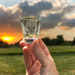 2oz Sugar Skull Shot glass