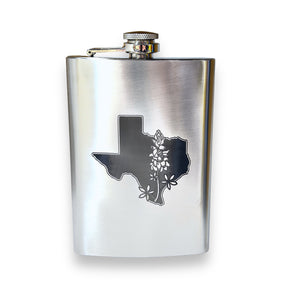 8oz Bluebonnet - Texas Stainless Steel Flask