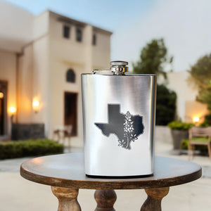 8oz Bluebonnet - Texas Stainless Steel Flask