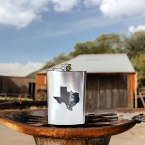 8oz Bluebonnet - Texas Stainless Steel Flask