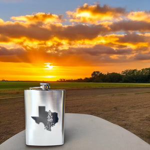 8oz Bluebonnet - Texas Stainless Steel Flask