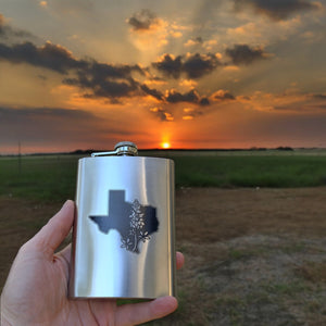 8oz Bluebonnet - Texas Stainless Steel Flask