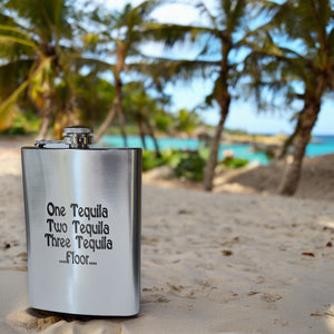 8oz One Tequila Two Tequila Three Tequila Floor Stainless Steel Flask