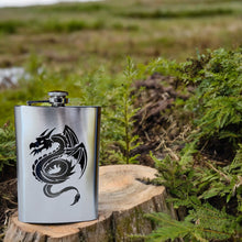 Load image into Gallery viewer, 8oz Flying Dragon Stainless Steel Flask