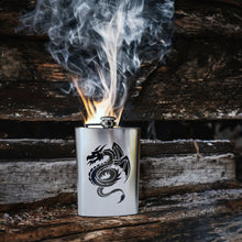 Load image into Gallery viewer, 8oz Flying Dragon Stainless Steel Flask