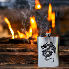 Load image into Gallery viewer, 8oz Flying Dragon Stainless Steel Flask