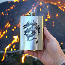 Load image into Gallery viewer, 8oz Flying Dragon Stainless Steel Flask