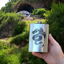 Load image into Gallery viewer, 8oz Flying Dragon Stainless Steel Flask