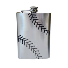 Load image into Gallery viewer, 8oz Baseball Stainless Steel Flask