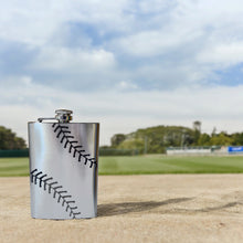 Load image into Gallery viewer, 8oz Baseball Stainless Steel Flask