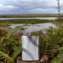 Load image into Gallery viewer, 8oz Baseball Stainless Steel Flask