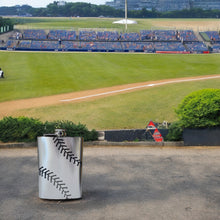 Load image into Gallery viewer, 8oz Baseball Stainless Steel Flask