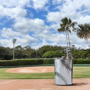 8oz Baseball Stainless Steel Flask