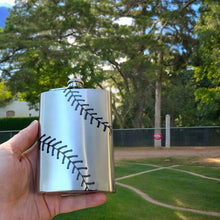 Load image into Gallery viewer, 8oz Baseball Stainless Steel Flask