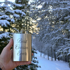 8oz Best Cousin Ever Stainless Steel Flask