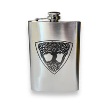 Load image into Gallery viewer, 8oz Celtic Tree of Life Stainless Steel Flask