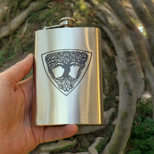 Load image into Gallery viewer, 8oz Celtic Tree of Life Stainless Steel Flask