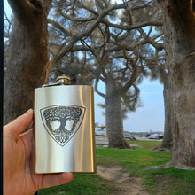 Load image into Gallery viewer, 8oz Celtic Tree of Life Stainless Steel Flask