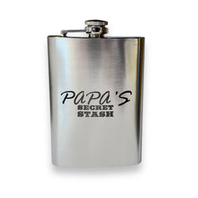 Load image into Gallery viewer, 8oz Papa&#39;s Secret Stash Stainless Steel Flask