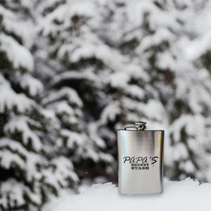 8oz Papa's Secret Stash Stainless Steel Flask