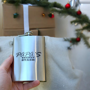 8oz Papa's Secret Stash Stainless Steel Flask